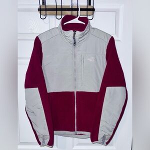 The North Face Burgundy and Light Gray Jacket